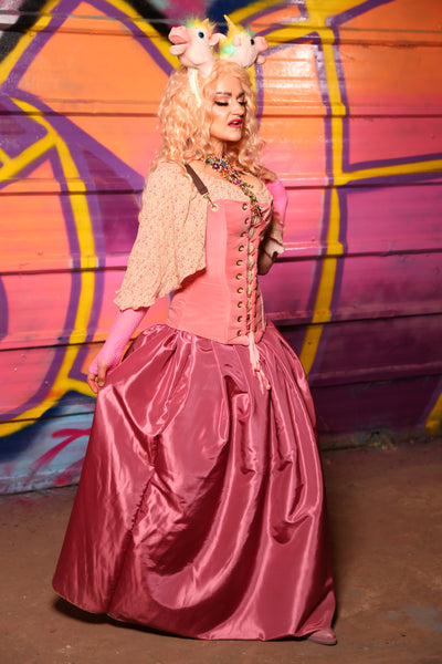 Tulip Skirt in Rosey Pink Taffeta #21 -  "Paradise Estate Collection"