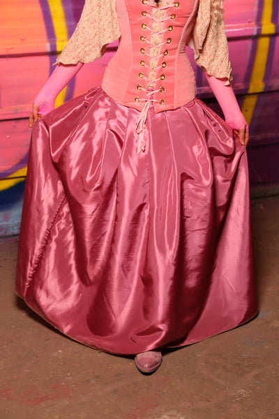 Tulip Skirt in Rosey Pink Taffeta #21 -  "Paradise Estate Collection"