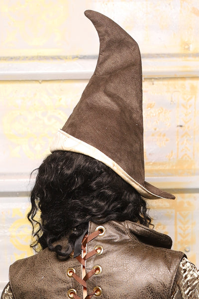 Elf Hat in Avocado Skin Faux Leather - "The Onions & Ogres Collection"