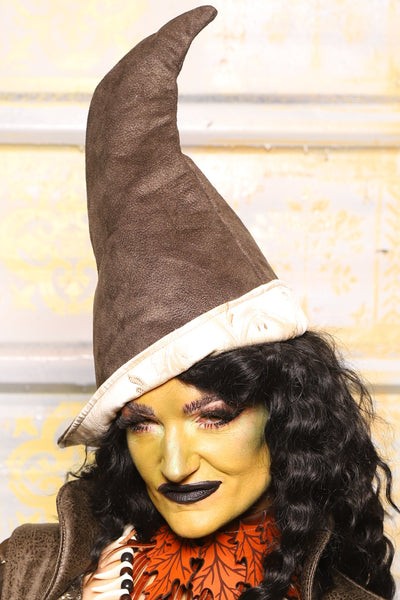 Elf Hat in Avocado Skin Faux Leather - "The Onions & Ogres Collection"
