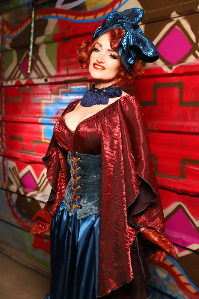 22. Petite Wench Underbust Corset in Canon Beach Velvet - The Magic Carpet Ride Collection