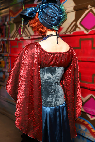 22. Petite Wench Underbust Corset in Canon Beach Velvet - The Magic Carpet Ride Collection