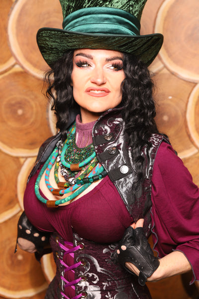 26. Sgt Pepper Vest in Plum and Silver Medallion - The Darling Starling Collection