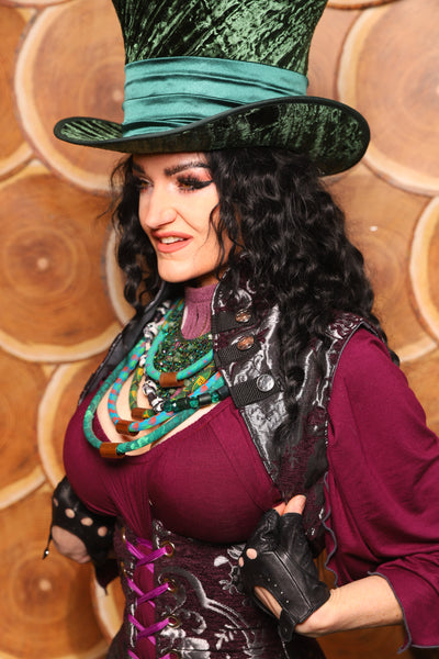 26. Sgt Pepper Vest in Plum and Silver Medallion - The Darling Starling Collection