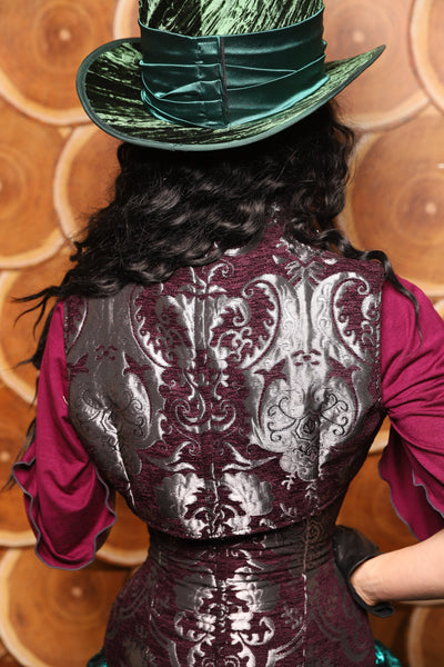 26. Sgt Pepper Vest in Plum and Silver Medallion - The Darling Starling Collection