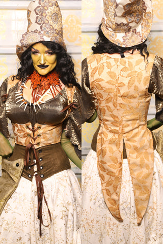 Tailed Cropped Vixen in Gold Leaves - "The Onions & Ogres Collection"