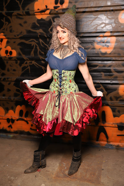Mini Fairy Skirt in Embrace Pintuck w/patchwork ruffle - Spooky Saturday Part 9