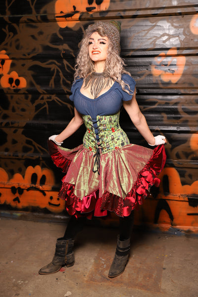 Mini Fairy Skirt in Embrace Pintuck w/patchwork ruffle - Spooky Saturday Part 9