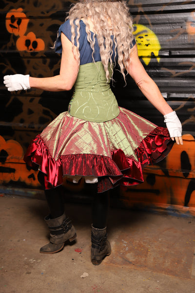 Mini Fairy Skirt in Embrace Pintuck w/patchwork ruffle - Spooky Saturday Part 9