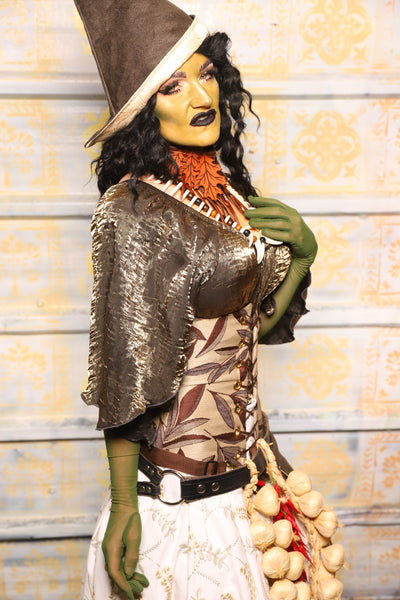 Wench Corset in Leafy Leaf - "The Onions & Ogres Collection"