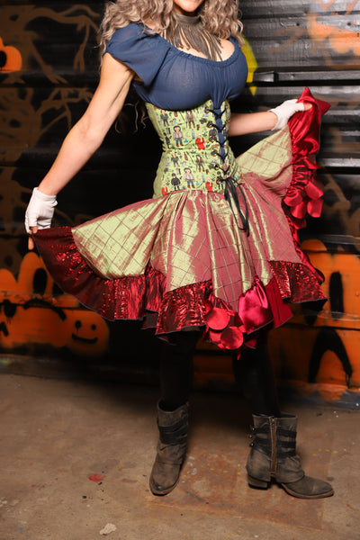 Mini Fairy Skirt in Embrace Pintuck w/patchwork ruffle - Spooky Saturday Part 9