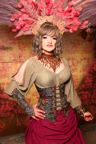 Torian Corset in Hobbiton Floral #27 - The Ivy & Oak Collection