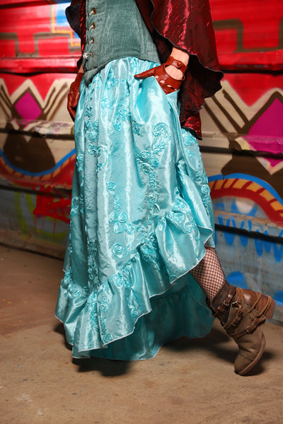 14. Flutterfall Trousers in Ice Blue Rose - The Magic Carpet Ride Collection