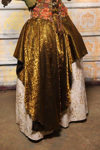 Crescent Skirt in Bronze Crushed Iridescent Shimmer - "The Onions & Ogres Collection"