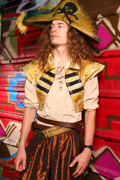 Marauder Vest in Bell Gold Damask - Day 12 of "Celebrating 22 Years  of Damsel"