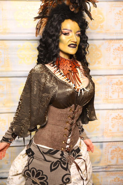 Wench Corset in Brown Heather - "The Onions & Ogres Collection"