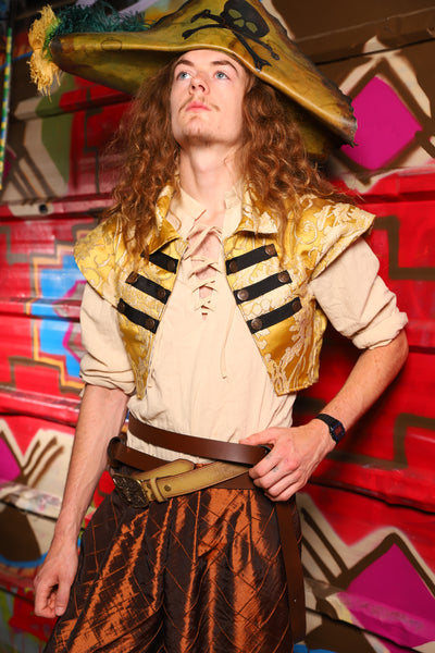 Marauder Vest in Bell Gold Damask - Day 12 of "Celebrating 22 Years  of Damsel"