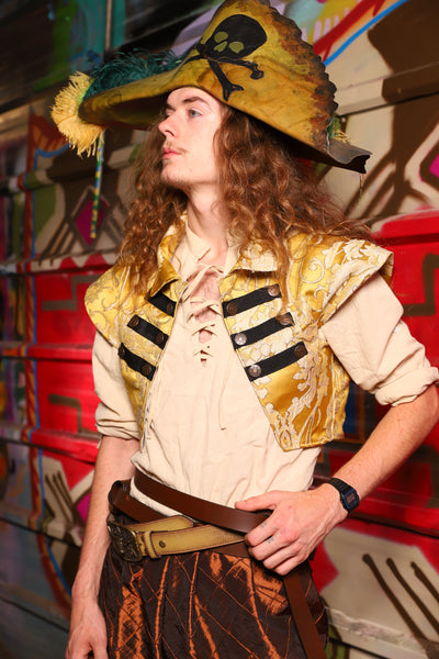 Marauder Vest in Bell Gold Damask - Day 12 of "Celebrating 22 Years  of Damsel"