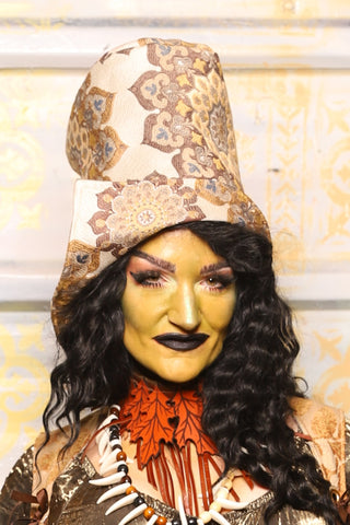 Regency Top Hat in Flower Kaleidoscope - "The Onions & Ogres Collection"