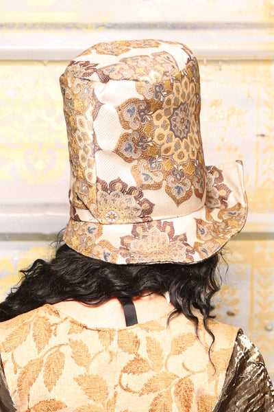 Regency Top Hat in Flower Kaleidoscope - "The Onions & Ogres Collection"