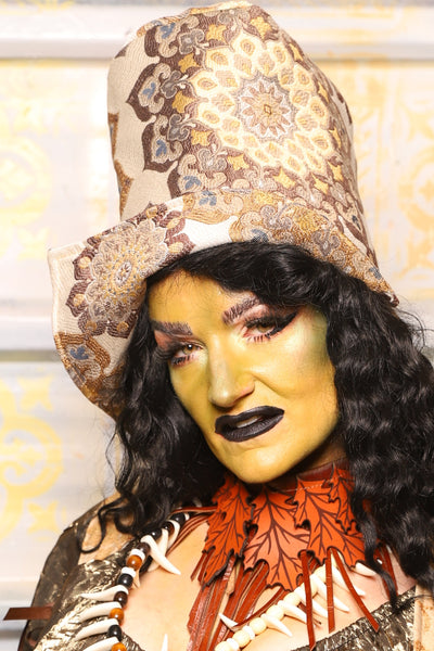 Regency Top Hat in Flower Kaleidoscope - "The Onions & Ogres Collection"