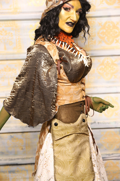 Tailed Cropped Vixen in Gold Leaves - "The Onions & Ogres Collection"
