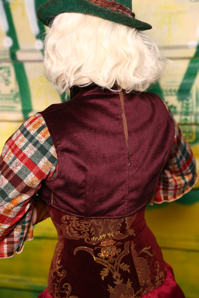 Sgt. Pepper Vest in Burgundy Wine - The Tartan and Tinsel Collection