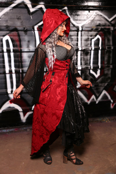 Hooded Birch Vixen in Cayenne Damask - "13 Days Of Halloween 2024" Day 2