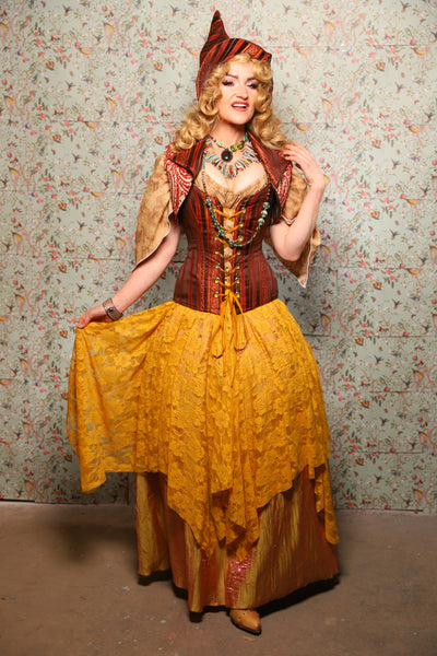 38. Fairy Skirt in Golden Rose Lace - March of the Ides Collection