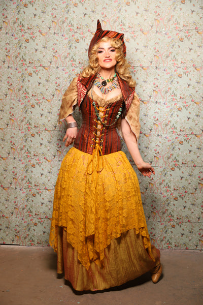 38. Fairy Skirt in Golden Rose Lace - March of the Ides Collection