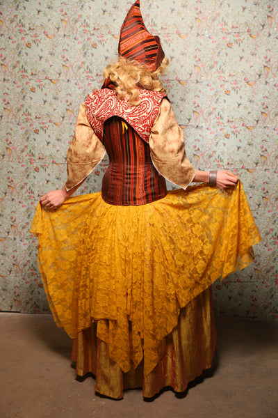 38. Fairy Skirt in Golden Rose Lace - March of the Ides Collection