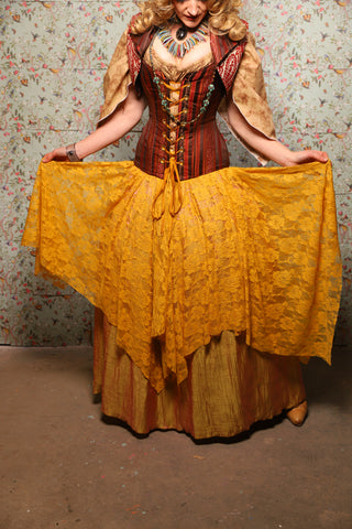 38. Fairy Skirt in Golden Rose Lace - March of the Ides Collection