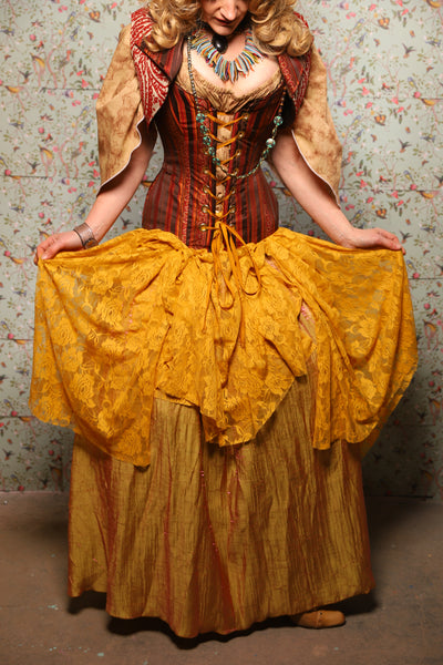 38. Fairy Skirt in Golden Rose Lace - March of the Ides Collection