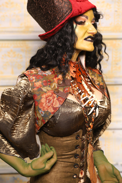 Sgt Pepper Vest in Peach Peony - "The Onions & Ogres Collection"