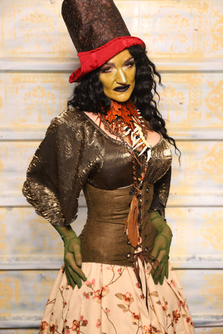 Petite Wench Corset in Ogre Green Heather - "The Onions & Ogres Collection"
