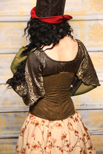 Petite Wench Corset in Ogre Green Heather - "The Onions & Ogres Collection"