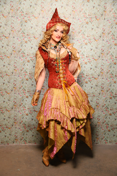 46. Mini Fairy Skirt w/ruffle in Two Tone Grapefruit Shimmer - March of the Ides Collection