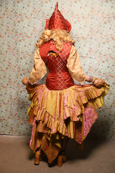 46. Mini Fairy Skirt w/ruffle in Two Tone Grapefruit Shimmer - March of the Ides Collection