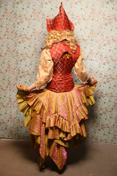 46. Mini Fairy Skirt w/ruffle in Two Tone Grapefruit Shimmer - March of the Ides Collection