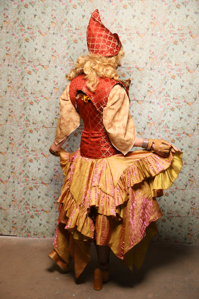 46. Mini Fairy Skirt w/ruffle in Two Tone Grapefruit Shimmer - March of the Ides Collection