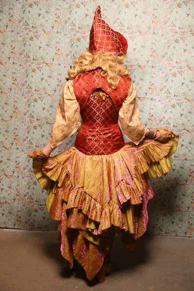 46. Mini Fairy Skirt w/ruffle in Two Tone Grapefruit Shimmer - March of the Ides Collection