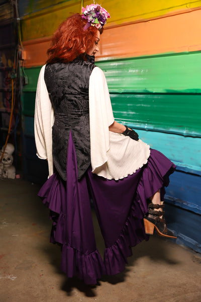 Flutterfall Trousers in Purple Cotton Broadcloth- FriYAY Restock!