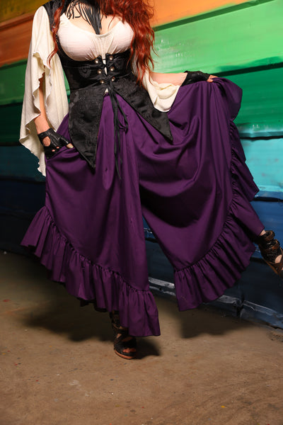 Flutterfall Trousers in Purple Cotton Broadcloth- FriYAY Restock!