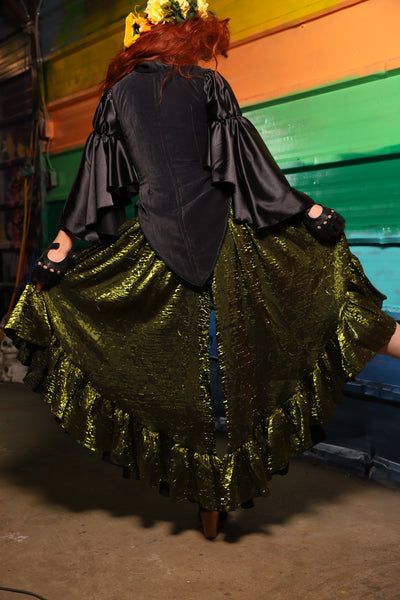 Flutterfall Trousers in Olive Iridescent Shimmer- FriYAY Restock!