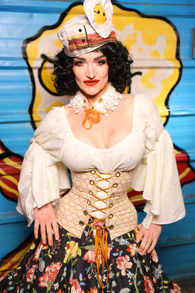 Petite Wench in Butterblossom Trellis - "Wakey Wakey Eggs & Bakey" Collection