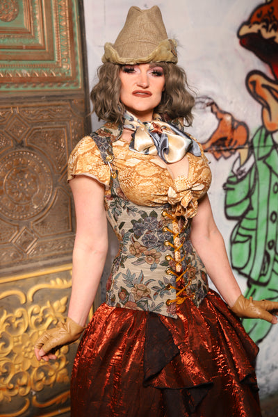 Vixen Corset in Ambrosial Floral - The Forest Fables Collection