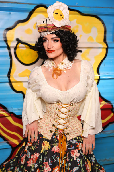 Petite Wench in Butterblossom Trellis - "Wakey Wakey Eggs & Bakey" Collection