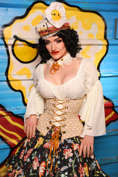Petite Wench in Butterblossom Trellis - "Wakey Wakey Eggs & Bakey" Collection