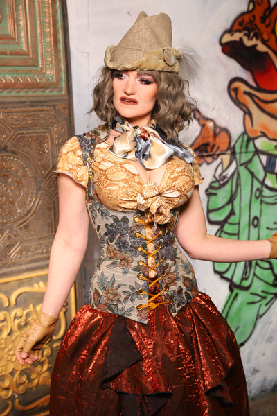 Vixen Corset in Ambrosial Floral - The Forest Fables Collection