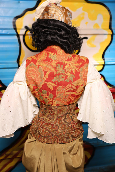 Sgt Pepper Vest in Persimmon Parlor - "Wakey Wakey Eggs & Bakey" Collection